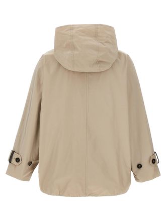 Brunello Cucinelli Womens Beige Polyester Full-Length Jacket Clothing