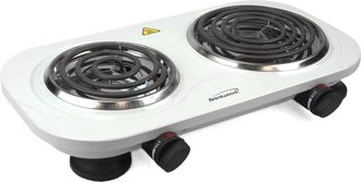 Brentwood Electric 1500W Double Burner - White