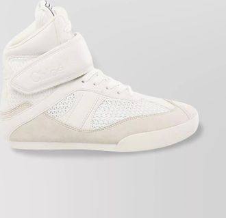 Chlo&eacute; leather high-top sneakers
