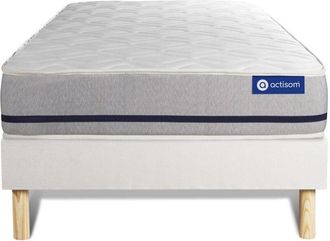 Actisom Actisom - Somier Blanco + Colch&oacute;n Con L&aacute;tex Y Espuma Viscoel&aacute;stica 80 X 200