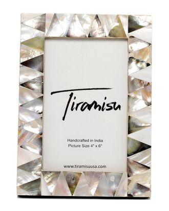 Tiramisu Mother Of Pearl Picture Frame- Half Diamond Pattern