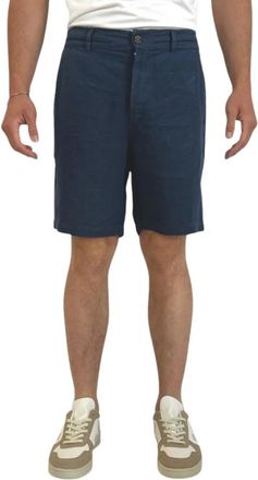 Saint Barth Linnen Bermuda Shorts - Heren - Korte Broeken - Blauw - 2XL - Linnen - Korte Broeken
