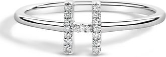 House of Brilliance 10K Gold Diamond Accent Initial A-Z Ring