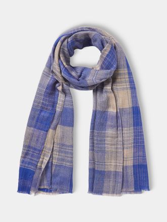 Me&K Womens Cashmere Check Scarf (78.5in/2m)