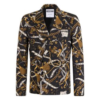 Moschino Heren, Jassen, Zwart, Maat: L Katoen