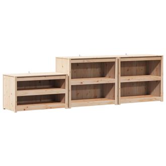 vidaXL Armario De Cocina De Exterior Con Estante Meppel 3 Pcs Vidaxl