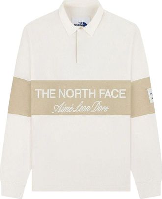 The North Face The North Face x Aim&eacute; Leon Dore Script Logo Rugby Long-Sleeve T-Shirt Pristine Safari FW25CT002-PRIS