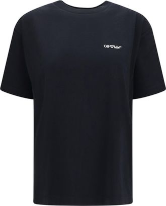 Off-white Womens T-Shirt Arrow Out Flower Black-Balsam Green Cotton T-Shirts & Jerseys Black/balsam