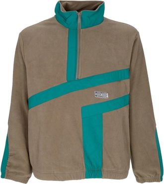 HUF Kwart Zip Polar Fleece Sweatshirt Olijf - Heren - Zomerjassen - Groen - L - Polyester - Jassen