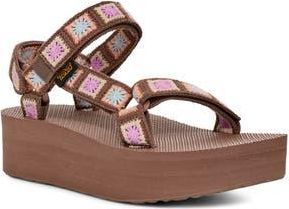 Teva Universal Crochet Flatform Sandal in Unwind at Nordstrom Rack, Size 10