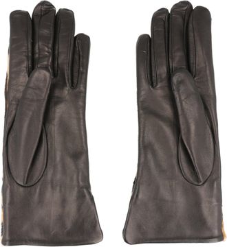 Ferragamo Leopard Print Pony Hair Leather Gloves