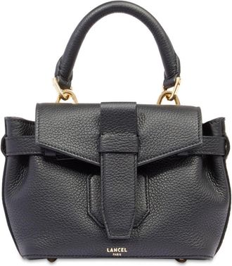 Lancel Charlie leather mini handbag - women - Fabric/Buffalo Leather - One Size - Black