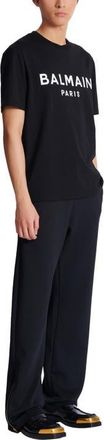 Balmain Printed cotton T-shirt in Black at Nordstrom, Size Xxx-Large