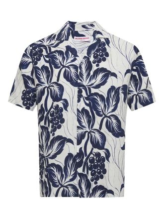 Orlebar Brown Maitan floral linen shirt - White