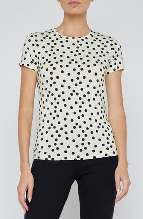 L'agence Ressi Dot Stretch Top in Ecru/Black Polka Dot at Nordstrom Rack, Size Xx-Small