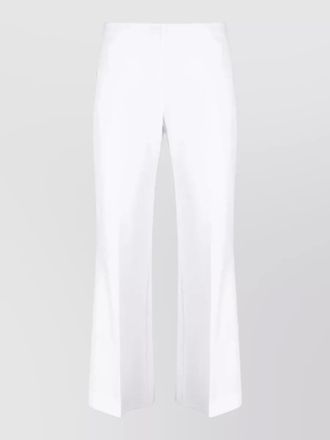 Parosh stretch wool cropped flared trousers