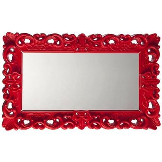 Slide Mirror of Love Rosso fiamma - Medio specchio di design originale Slide colorato moderno barocco camera ingresso sala da pranzo salotto