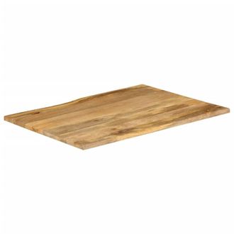 Berkfield Home Table Top 90x80x3.8 cm Live Edge Solid Wood Mango in Brown
