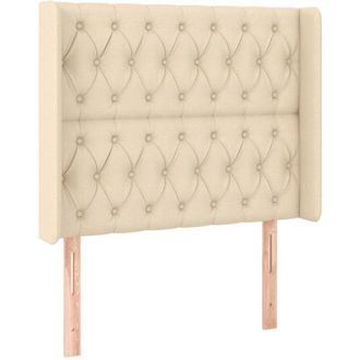 vidaXL Cabecero Con Led De Tela Color Crema 93x16x118/128 Cm Vidaxl