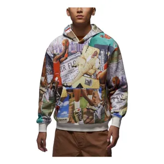 Nike Jordan Air Jordan Brooklyn Fleece All Over Print Hoodie Asia Sizing Multi-Color FV7298-133