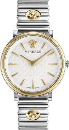 Versace V-Circle 38 MM - Dames - Horloges - Grijs - ONE Size - Accessoires