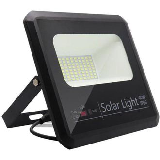 OEM Proyector Solar Malaquita 40w 6500k Negro 3600lm (20,5x23x6)(35x23,5x2) Cm Mando Y Cable 5m