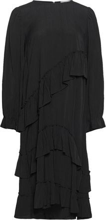 Noella Sierra Frill-jurk in zwart