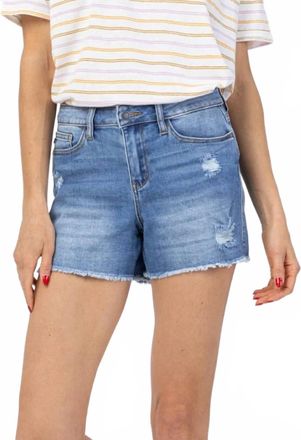 Judy Blue Darling Days Shorts In Med Wash