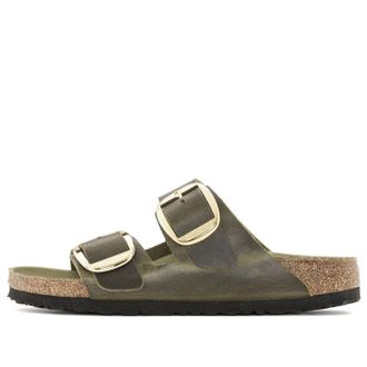 Birkenstock (WMNS) Birkenstock Arizona Big Buckle Natural Leather Oiled Narrow Fit Olive Green 1024130
