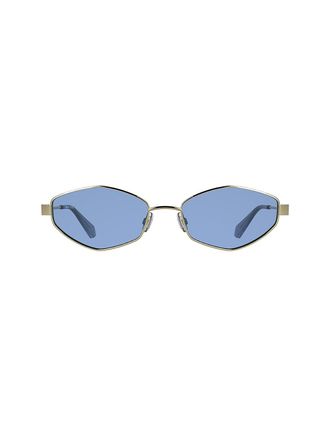Calvin Klein Womens Modified Rectangle Sunglasses - Metallic