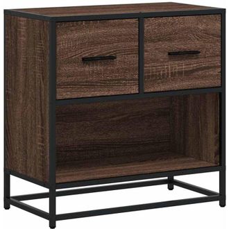 vidaXL Vidaxl - Mesilla De Noche Roble Marr&oacute;n 60x31x60 Cm Madera Contrachapada