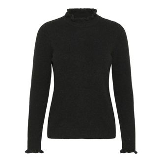 Inwear Truien & Vesten, Dames, Zwart, XS, Wol, Zwarte Pullover Trui Stijlvol Comfort