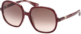 Max Mara MM0036 69T Womens Sunglasses Burgundy Size 58