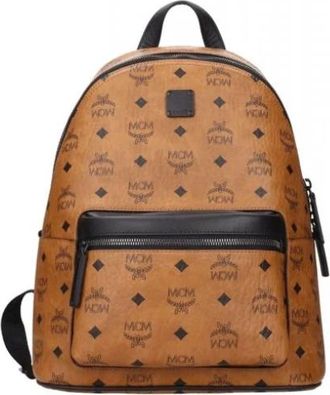 MCM Stark Rugzak - Dames - Rugzakken - Bruin - ONE Size - Katoen - Tassen