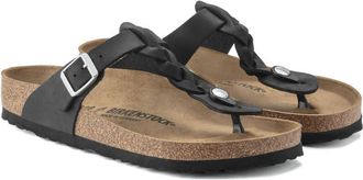 Birkenstock Womens Gizeh Braided Slipper In Black
