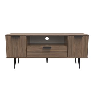 Welcome Furniture Helsinki Ready Assembled 2 Door 1 Drawer Wide TV Unit in Carini Walnut - Welcome Furniture | TJ Hughes