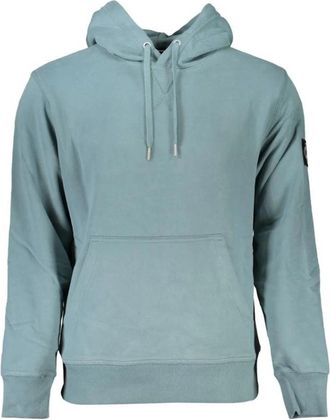 Calvin Klein Groene hoodie met geborsteld oppervlak - Heren - Hoodies - Groen - 2XL - Katoen - Hoodies & sweatvesten