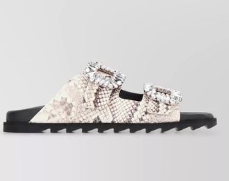 Roger Vivier crystal-embellished slide sandals