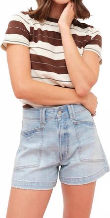 Daze Valley Girl High Rise Patch Pocket Shorts In Romcom
