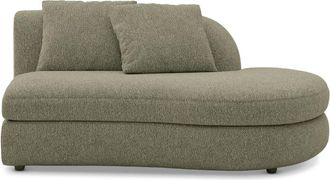 Castlery Fable Right Chaise Customized, Performance Classic Twill Moss, Spill Resistant, Ultra Deep Seats for Castlery Chairs