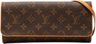Louis Vuitton Pre-owned Clutches, female, Brown, Size: ONE SIZE Pre-owned Pochette Twin GM