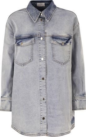 Fabiana Filippi vriendjesoverhemd in versleten denim