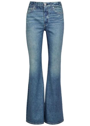 Rag & Bone Rag & Bone Dahlia Denim-print Flared-leg Trousers - Light Blue - 27 (W27 / UK8-10 / S)