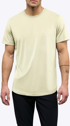 Cuts AO Curve Hem Cotton Blend T-Shirt in Oyster White at Nordstrom, Size X-Large