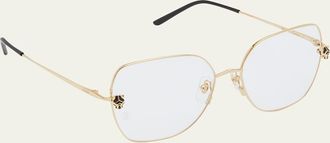 Cartier Panther Gold-Plated Metal Butterfly Optical Glasses
