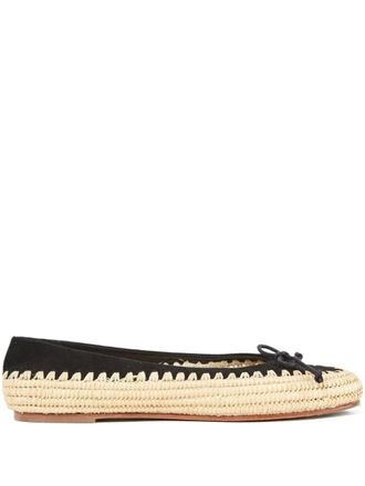 Paloma Barceló Tina leather flats - Black