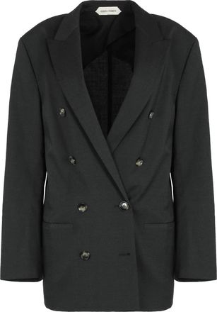 Alberta Ferretti Klassieke wollen blend double-breasted blazer - Dames - Blazers - Grijs - XS - Wol - Jassen