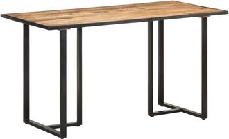vidaXL Dining Table 140 cm Rough Mango Wood Vidaxl