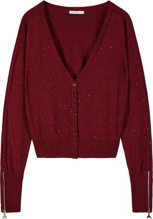 Patrizia Pepe Cardigans - Dames - Vesten - Rood - S - Polyester - Truien & Vesten