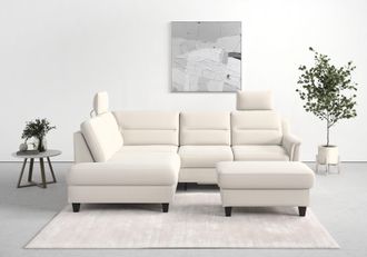 Sit&more Ecksofa »Farö L-Form« inklusive Federkern, wahlweise mit Bettfunktion und Bettkasten